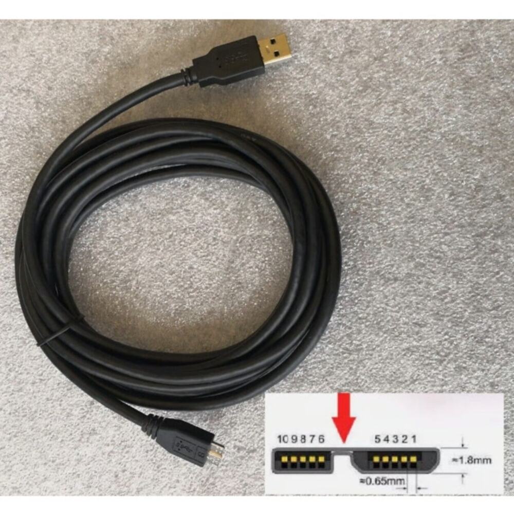 Micro B USB Cable. 10ft Black. for Hard Drive. USB 3.0 Male Type A